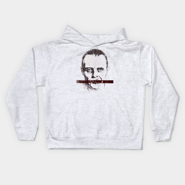 hannibal lecter Kids Hoodie by Kotolevskiy